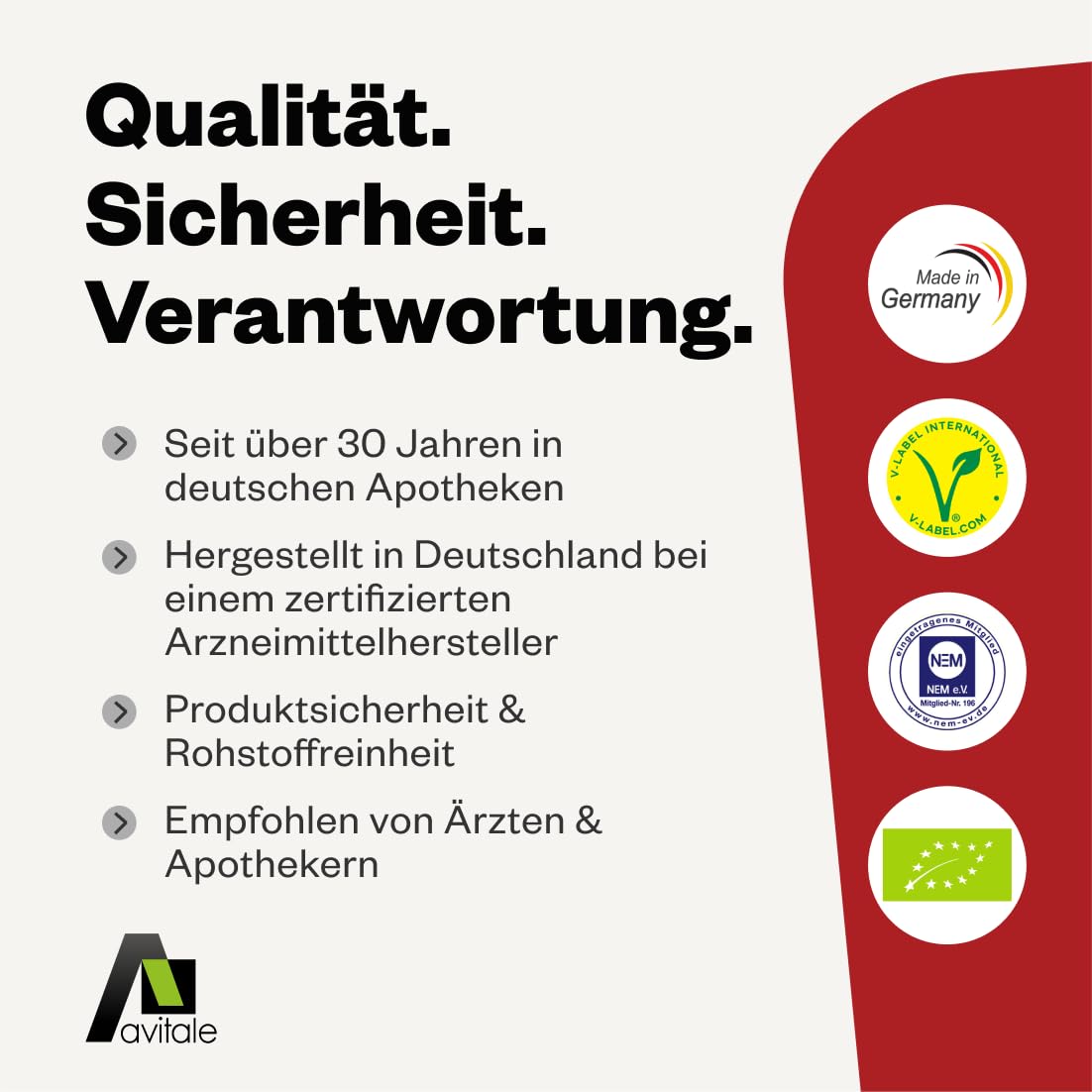 Avitale Arginin plus Tabletten mit 3000 mg rein pflanzlichem Arginin, Vitamin B1, B6, B12 und Folsäure, 240 Tabletten