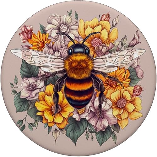 Miniatura 3 de Abeja de la flor Abeja miel abeja insecto abejorros amantes PopSockets estándar PopGrip