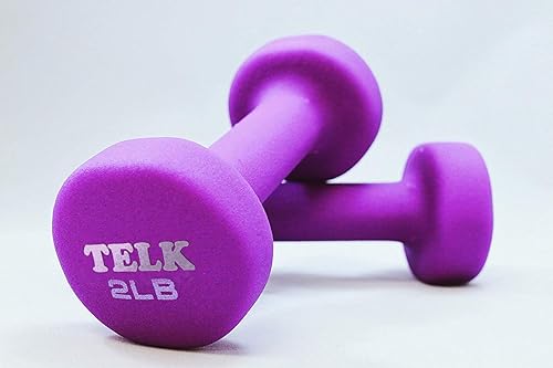 Miniatura 9 de TELK Mancuernas de neopreno, agarre antideslizante de neopreno, entrenamiento de construcción corporal de lujo, ideales para ejercicio general, 1