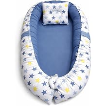 Jaju Baby Y ld z Desenli Lacivert Babynest, Bebek Yata  & Anne Yan  Yata
