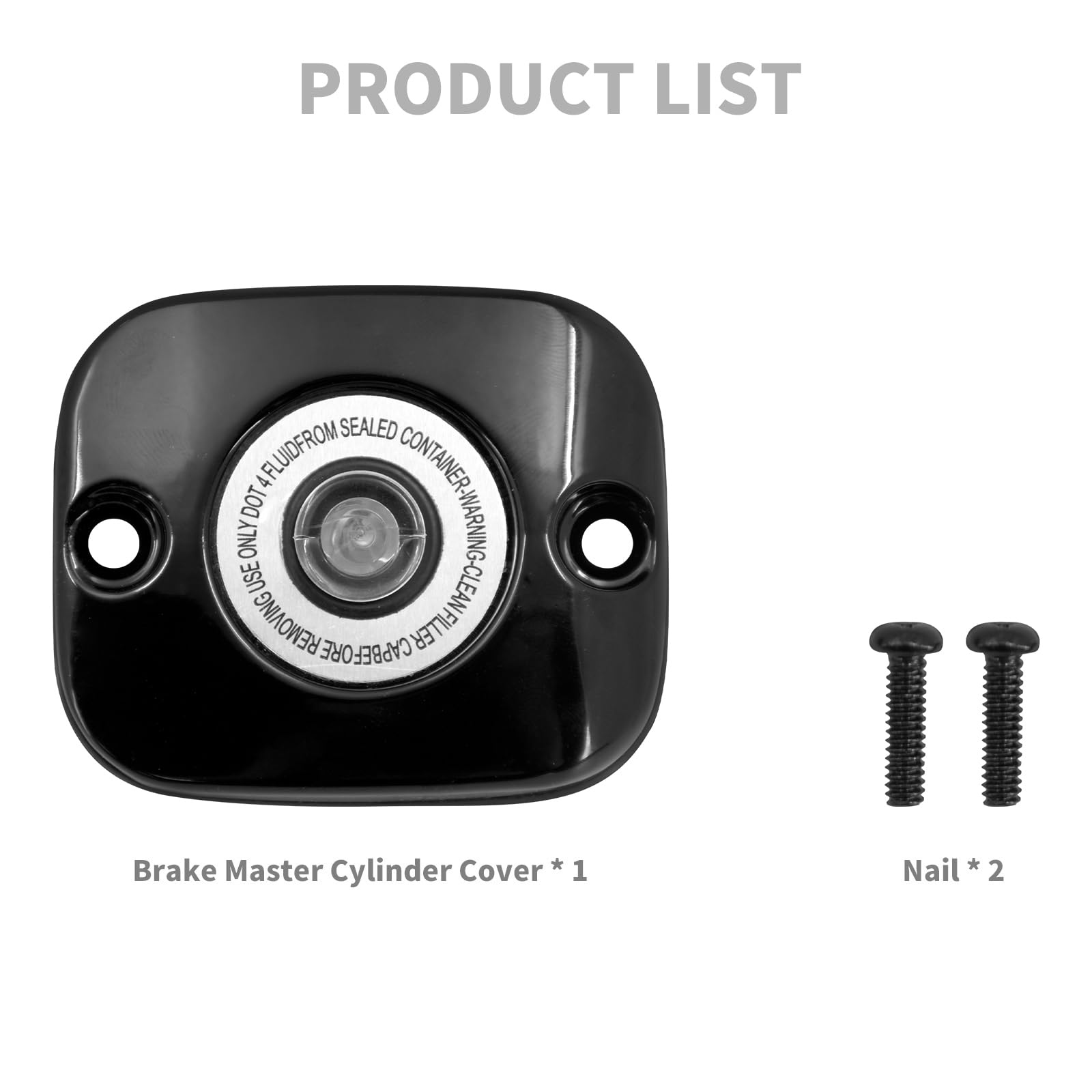 Motorrad Vorderbremszylinder Abdeckung Schutzkappe Fit für Harley Touring 2005-2007 Dyna FXD 2006-2017 Softail 2006-2014 Schwarz