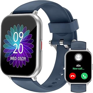 RUIMEN Smartwatch with Calls, Smart Watch Receive Call and Voice Assistant, Smartwatch Woman Man with Pedometer Blood Oxyg…