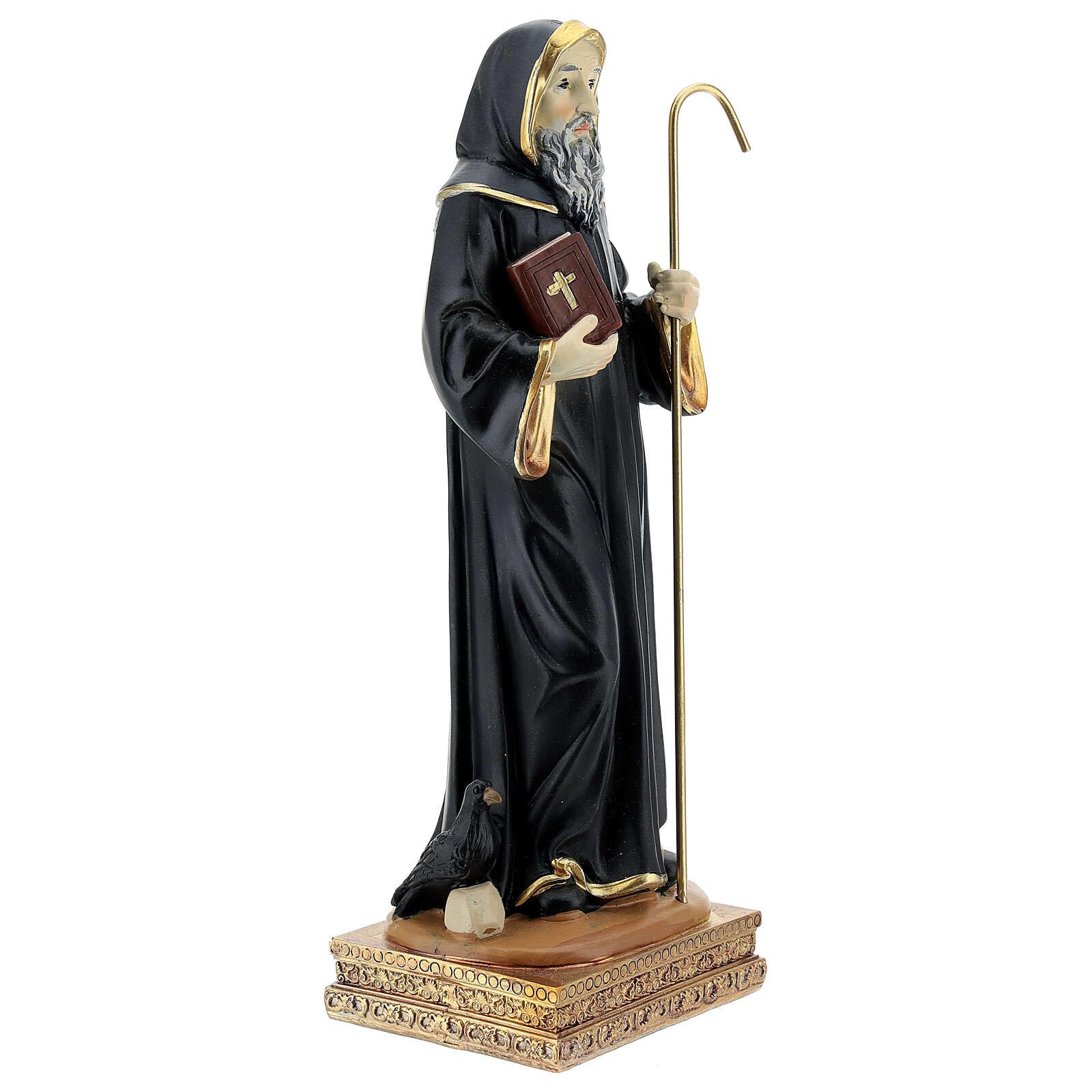 Holyart Statue in resina e PVC: Statua San Benedetto corvo resina 21 cm