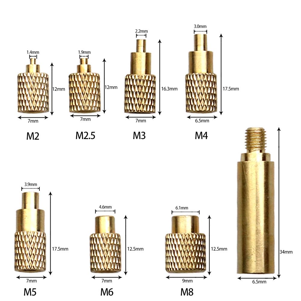 Quicko Heat Set Inserts - M2-M8 Nut Embedding Tool -2 Quicko Heat Set Inserts - M2-M8 Nut Embedding Tool -2