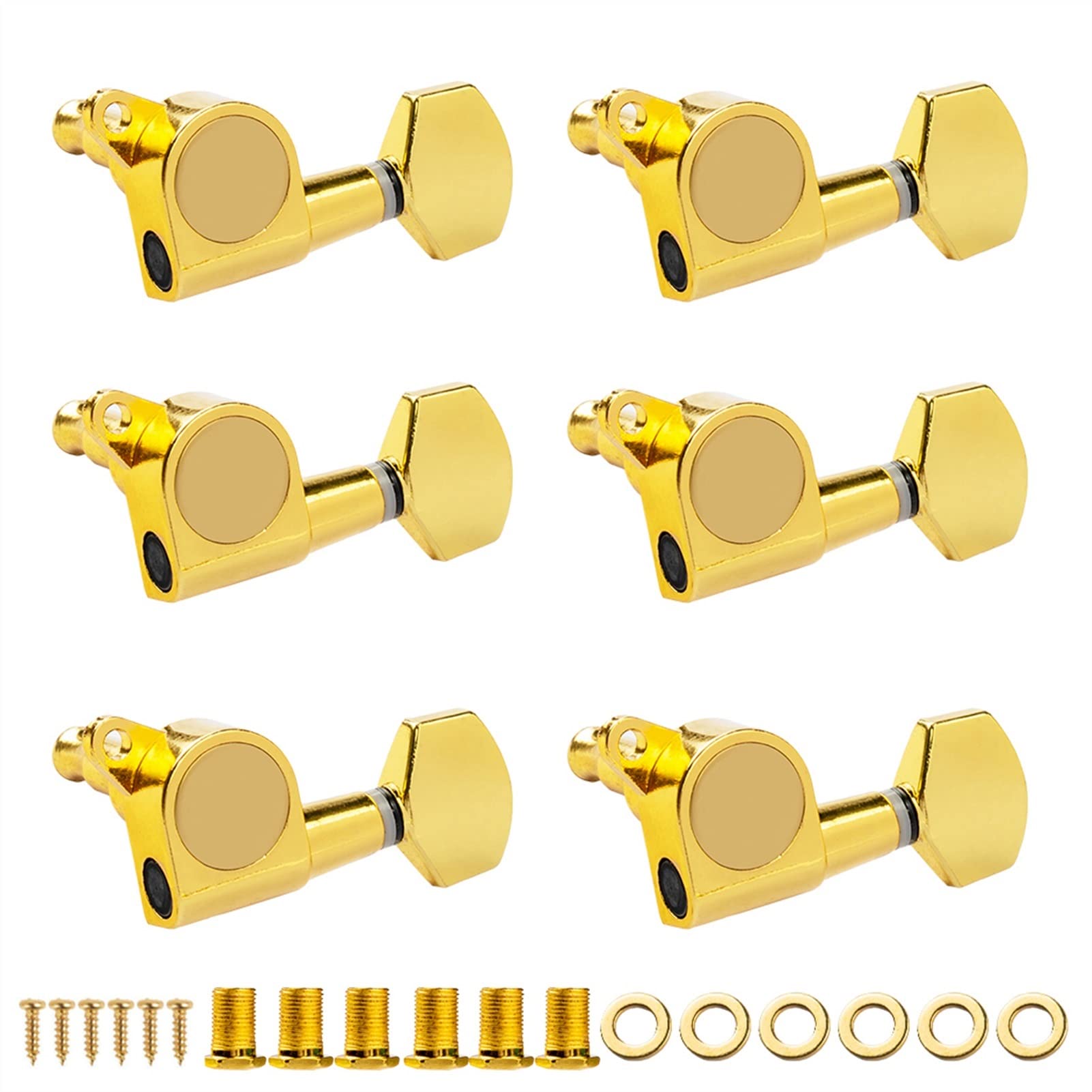 Meccanico accordatore 6L Acoustic Guitar Tuning Pegs Mechine Heads Sintonizzatori Per Chitarra Elettrica/Acustica Tuning Pygs Fai Da Te Chitarra A Sinistra