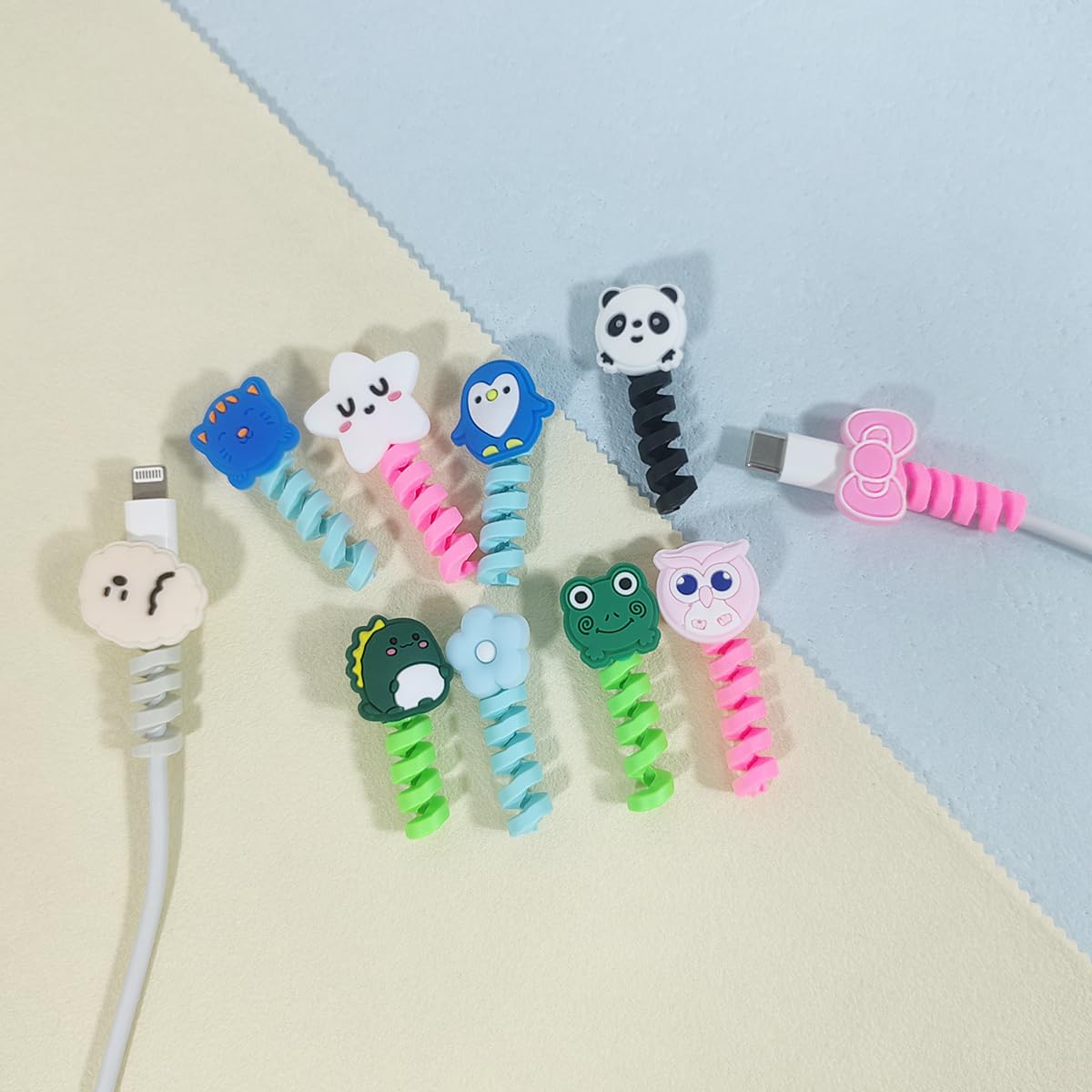 GOMAKERER 30-Pack Silicone Cable Protectors – 15 Cute Cartoon Food Theme Charger Cord Savers - View #9