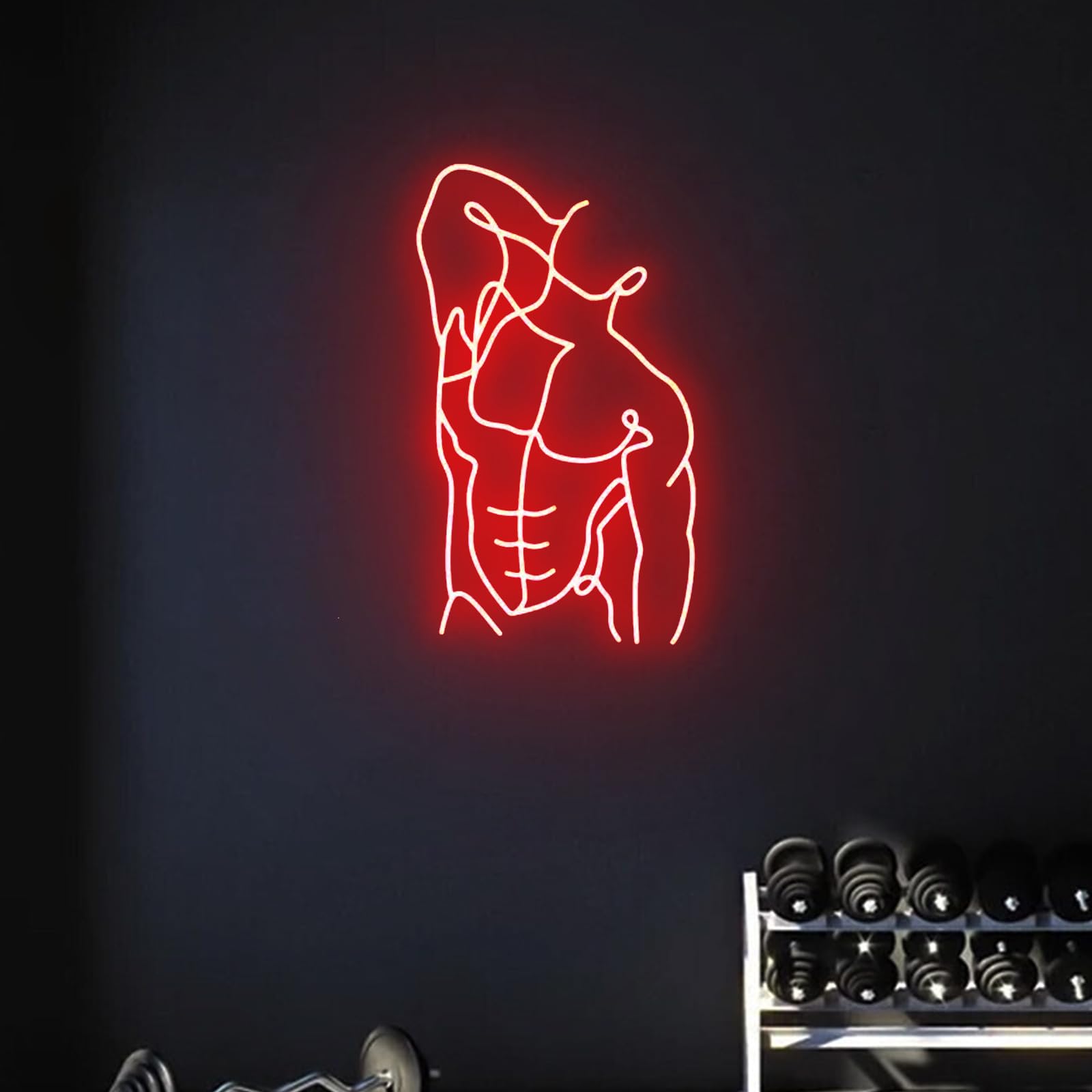 Amazon.com: Muscle Man Neon Sign 23 inches Led Dimmable Male Body