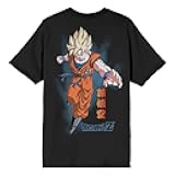 Dragon Ball Z T-Shirt Men's Goku Super Saiyan Anime Two-Sided Adult Top