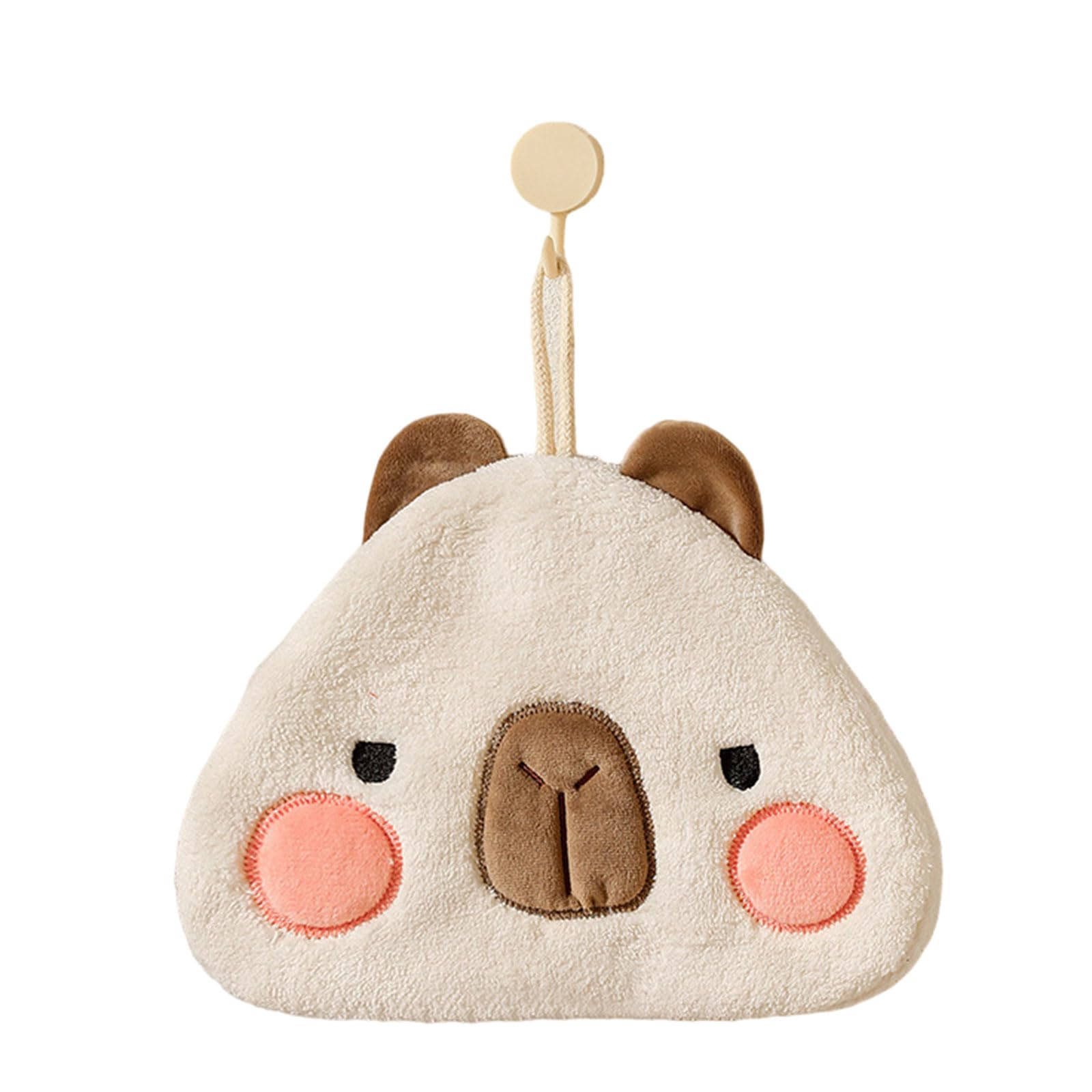 Buxuaaaa Shape Fleece Hand Towel, Easy Hanging Quickly Dry Face Washcloth for Daily Use Soft Plushes Towel Hand