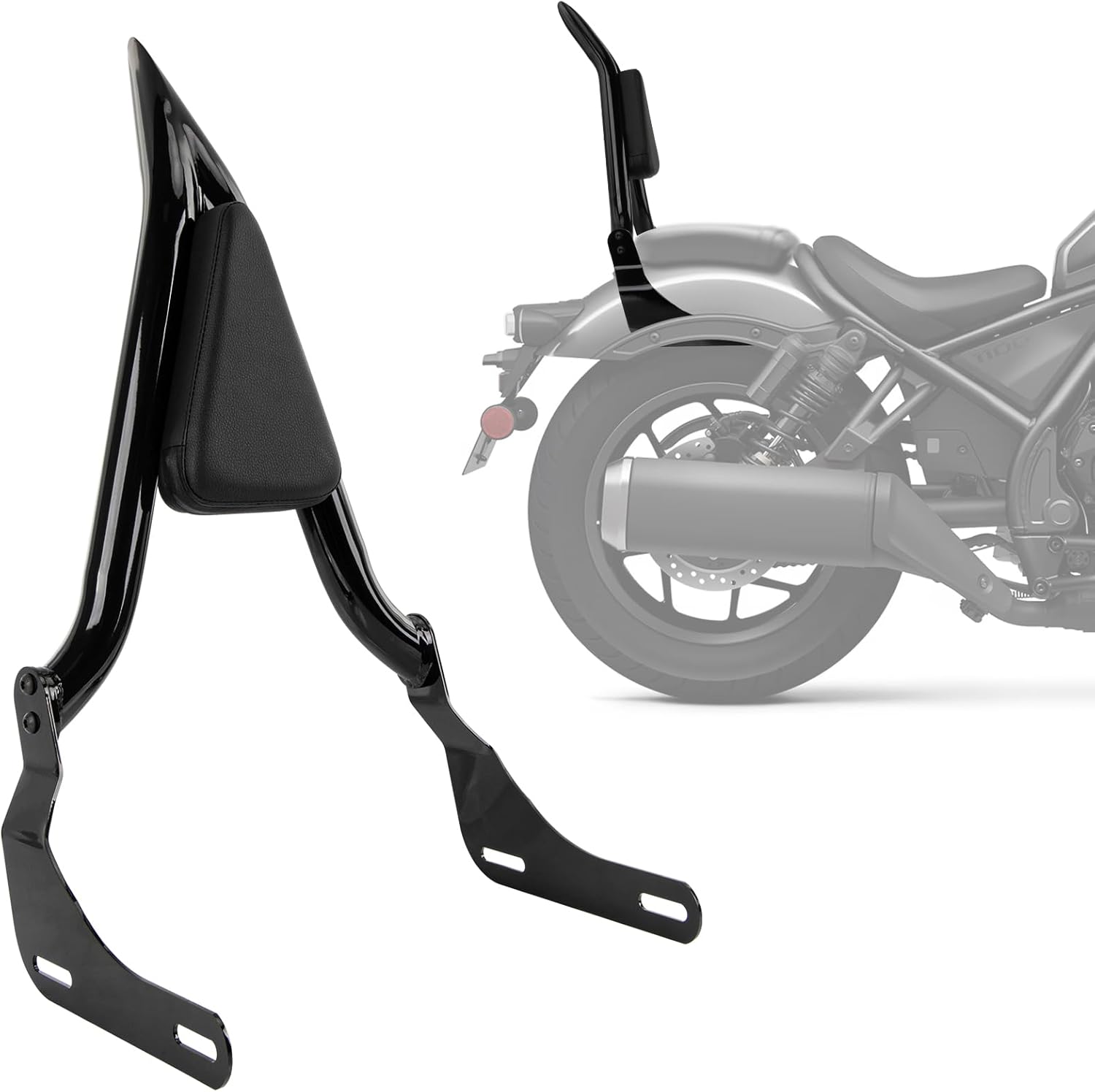 Passenger Sissy Bar Backrest- PSLER Rebel 1100 Backrest Motorcycle Passenger Backrest For Rebel CMX1100 2021-2024