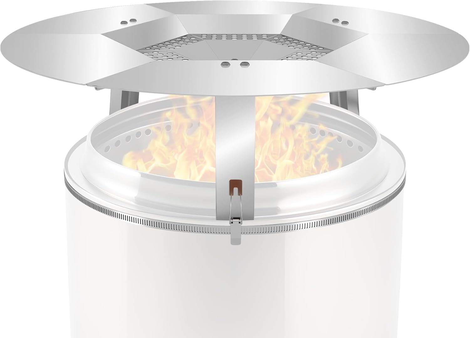 Heat Deflector Fit for Solo Stove Yukon 27”, 304 Stainless Steel Heat Diffuser for Yukon Fire Pit with Grill Gloves & Fix Hoop, Capture and Redirect Warmth, Camping Accessory Deflector for Yukon 27"