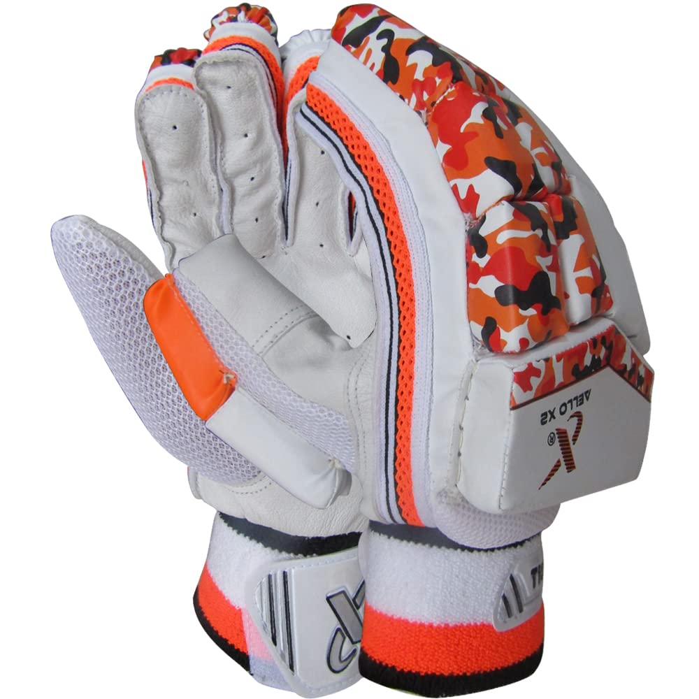 THRAX Leather Aello X 2 Cricket Batting Gloves Standard Size Right Hand Red And White (B0B2NZ8M5J) Amazon Price History, Amazon Price Tracker