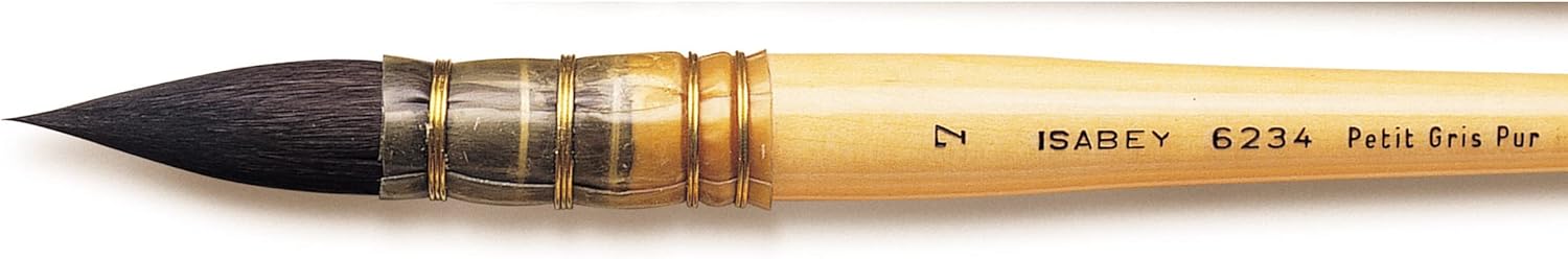Isabey Squirrel Watercolor Brush, Siberian Blue Squirell Quill Mop