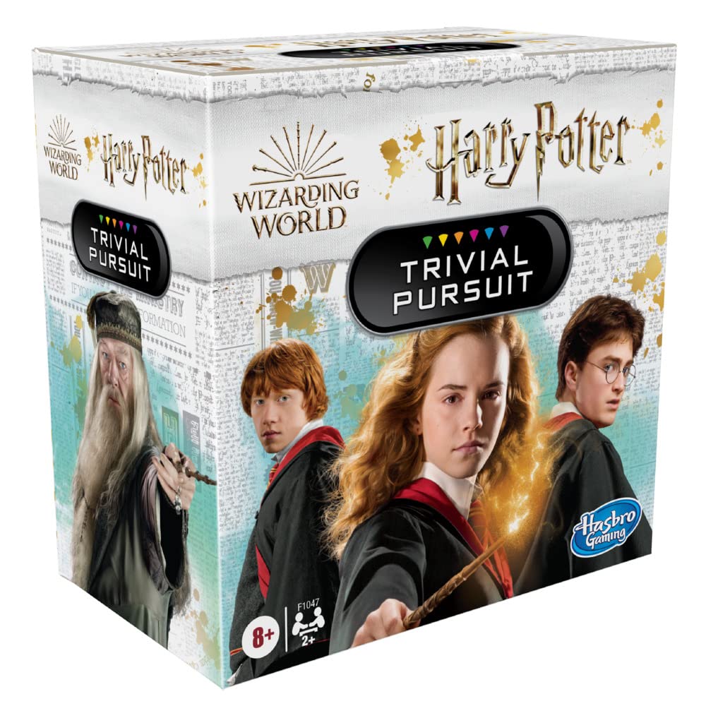 Hasbro Gaming, Trivial Pursuit Harry Potter, Gioco da Tavolo con 600 Domande per 2 o Più Giocatori, Giochi di Halloween, Per Bambini e Bambine dagli 8 Anni in Su, Multiplayer Compatto