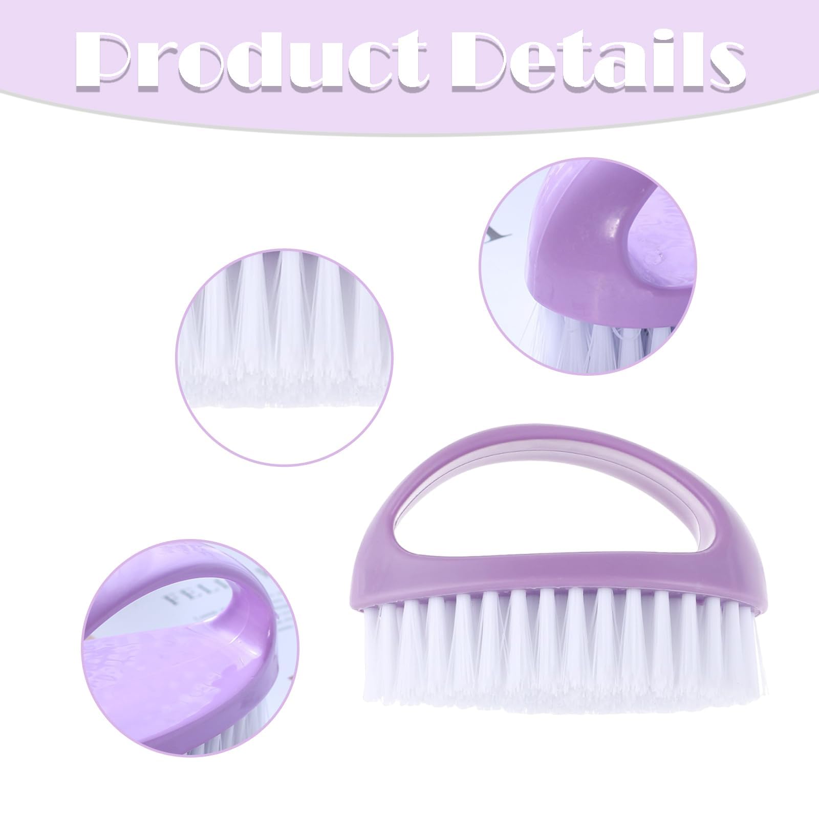 2 Pcs Nail Brushes for Cleaning Nails Stiff Bristle Nail Brush - Image 3