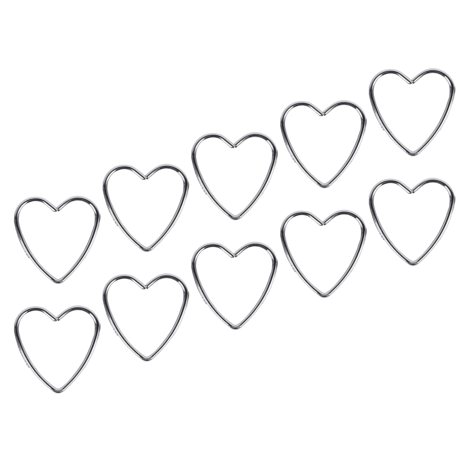 10Pcs Heart Shape Welded Metal Hoops for Dream Catchers and Home Decoration Dreamcatchers Hoops Accessories Heart Molded Iron Rings