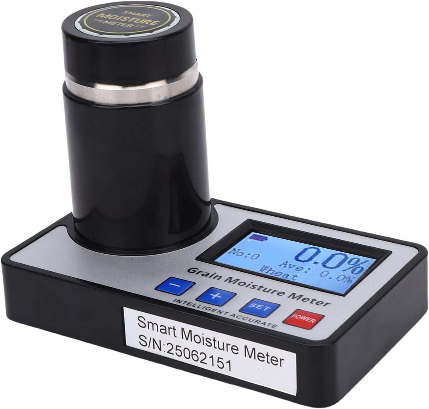 Fabater Grain Meter, Portable Grain Humidity Tester with Automatic Temperature Compensation for 19 Grains Including Coffee Beans Soybean Wheat