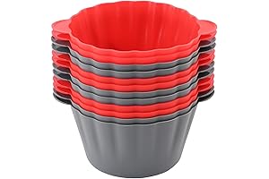 12 Pack Reusable Non-stick Large Silicone Baking Cups, 3.54 Inch Jumbo Silicone...