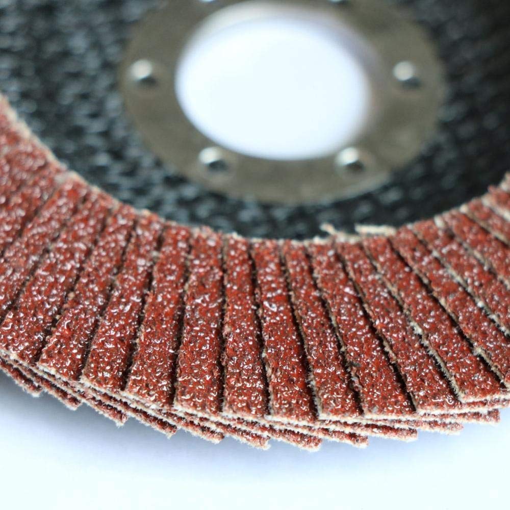 HHRFCS 10 szt. Tarcze listkowe 115mm 4-1/2" * 7/8" Tarcze szlifierskie 80 Ściernice ścierne do szlifierki kątowej