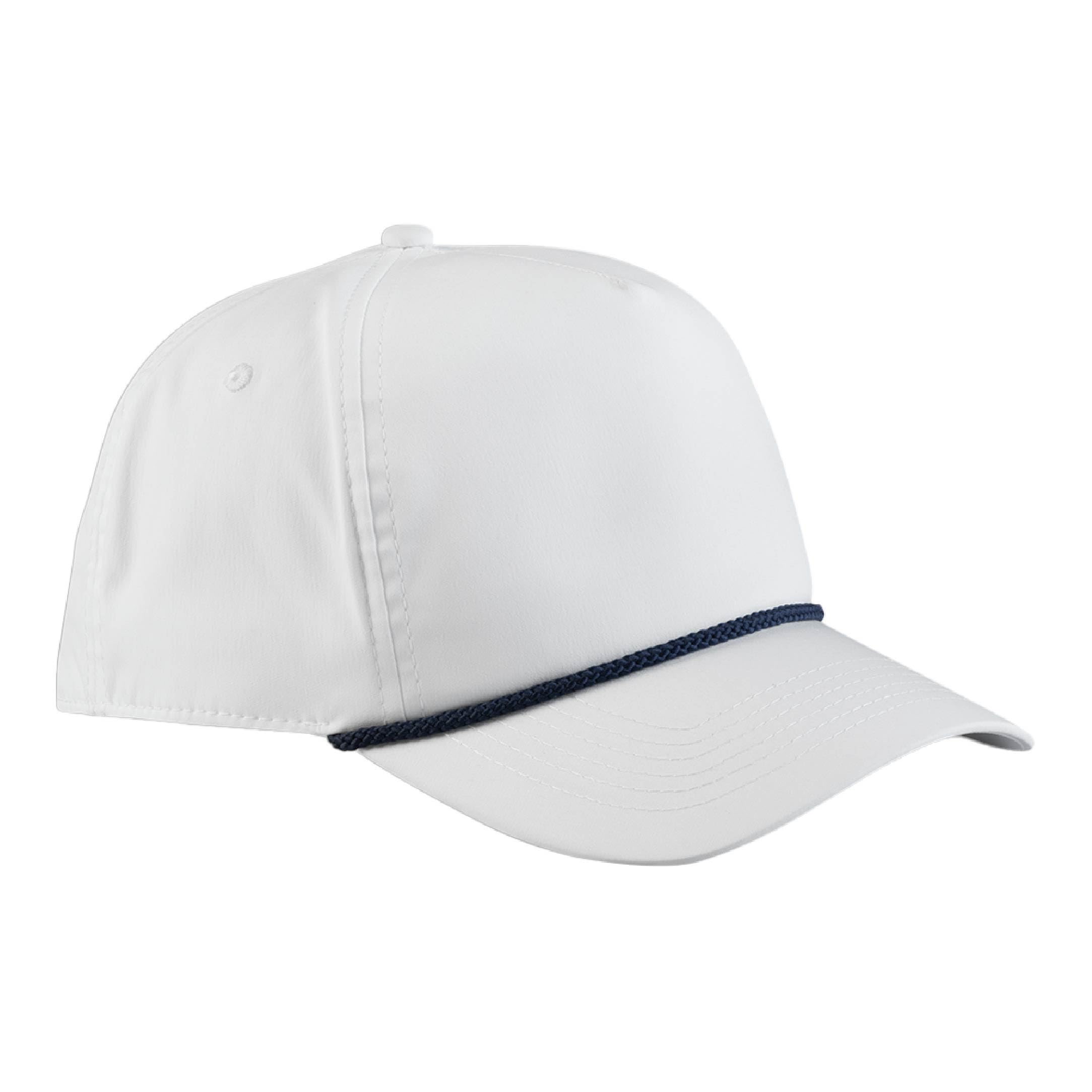 Beechfield - Rope Detail Golf - Baseball, Running Hat, All-Round, Sports Accessories, Trucker, Sun Hat, Mens, Womens, Unisex - 96% Recycled Polyester White/Navy