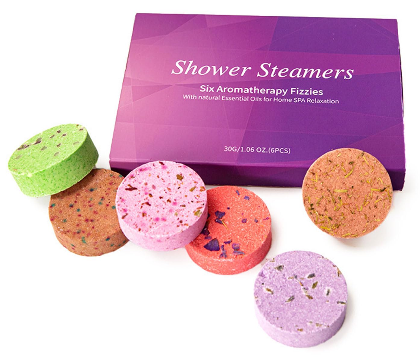 ECVV® 6-Pack Organic & Natural Essential Oil Handmade Bath Bombs Gift Set - Moisturize Dry Skin, Perfect for Relaxation & Spa-Like Experience