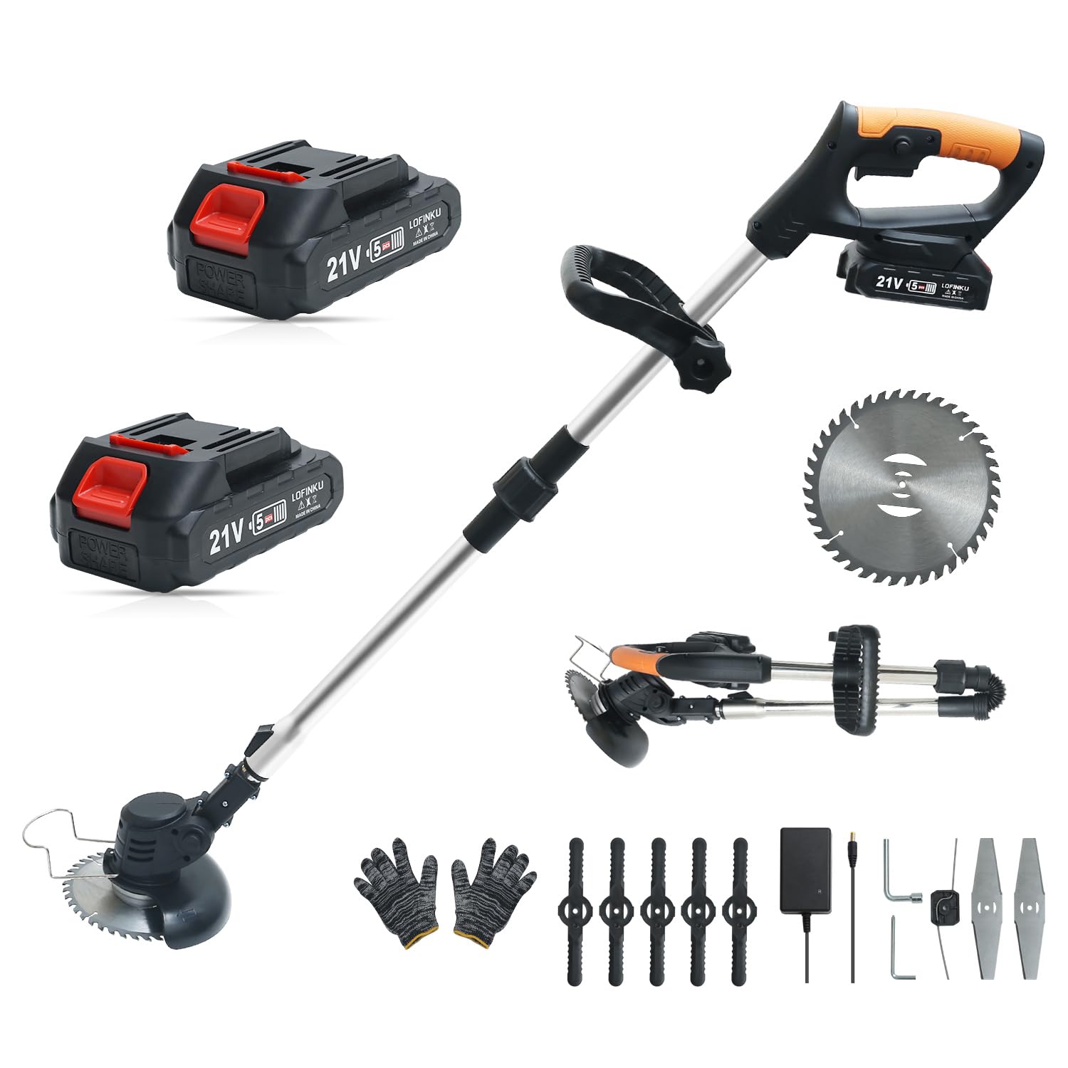 Amazon | 草刈り機 充電式草刈機 コードレス バッテリー付き