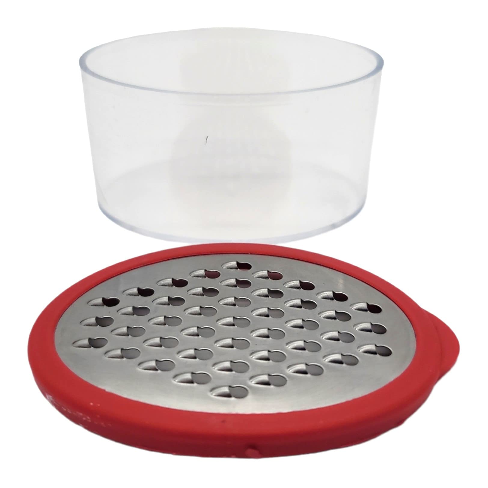 Rallador con recipiente, ideal para rallar ajo, queso y cítricos, color al azar