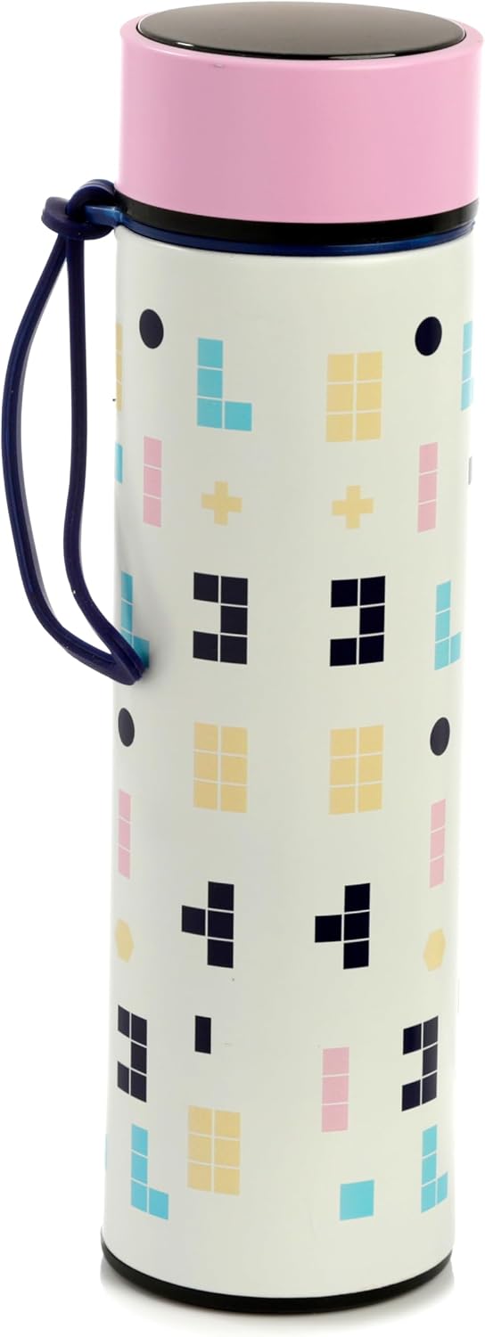 Pusheen Cat Gaming Reusable Stainless Steel Hot & Cold Thermal Insulated Bottle Digital Thermometer 450ml 15.2 Oz