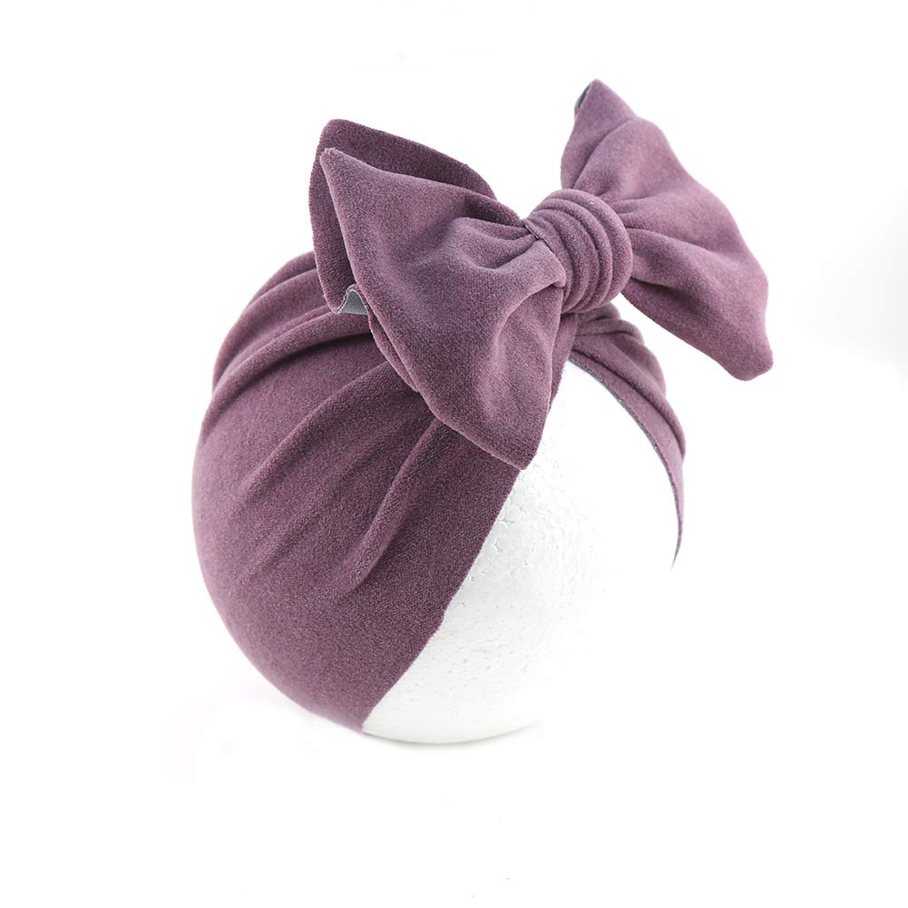 Baby Turban mit Haarschleife, weiche Mütze für Neugeborene und Kinder