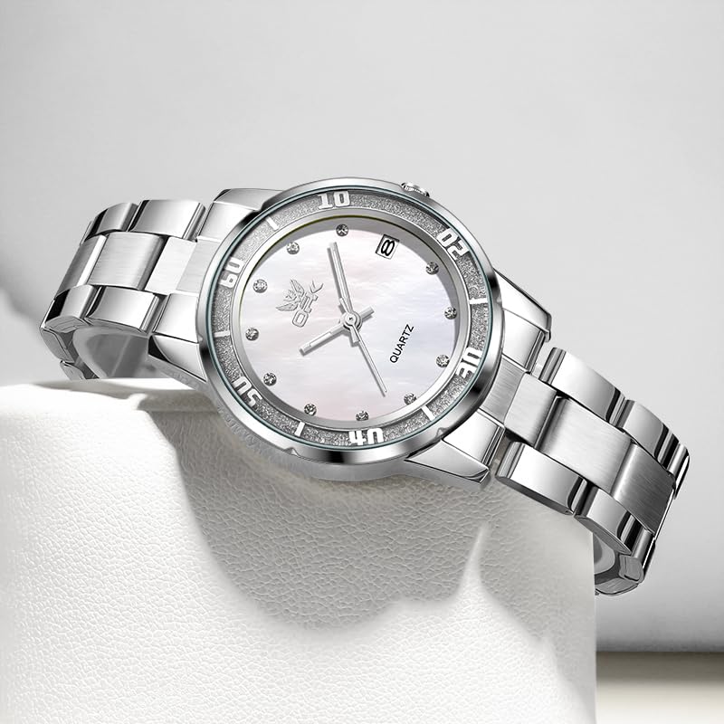 Image of OPK Wacthes for Women Bracelet Dress Easy to Read Stainless Steel Ladies Watches for Female Small Watch Waterproof Luminous Date