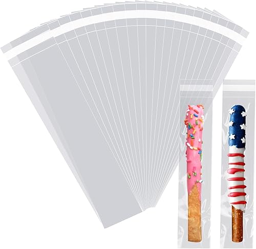 Miniatura 1 de OYAVISR Bolsas de celofán transparentes resellables de regalo autoadhesivas de 14 x 18 pulgadas, 20 bolsas grandes autosellantes para galletas,