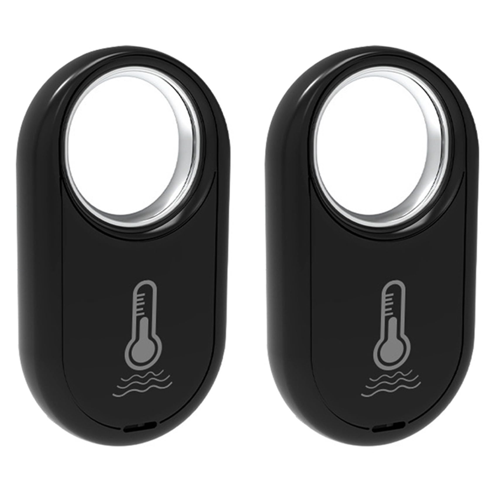 Jnchdghwa Black 2X Tuya Temperature And Humidity Sensor Wireless Tuya Zigbee Temperature And Humidity Meter Home Smart Detector