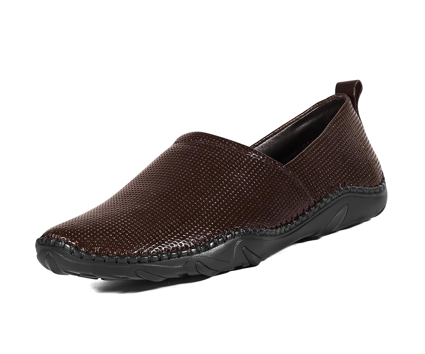 louis stitch Ethnic Slip On Mojaris for Men | Brunette Brown Genuine Leather Flexible Stylish Nagra Juti for Men | Lightweight and Comfortable Jutis and Mojaris for Kurta Pajama | LSAXNGDTBB-picture-15