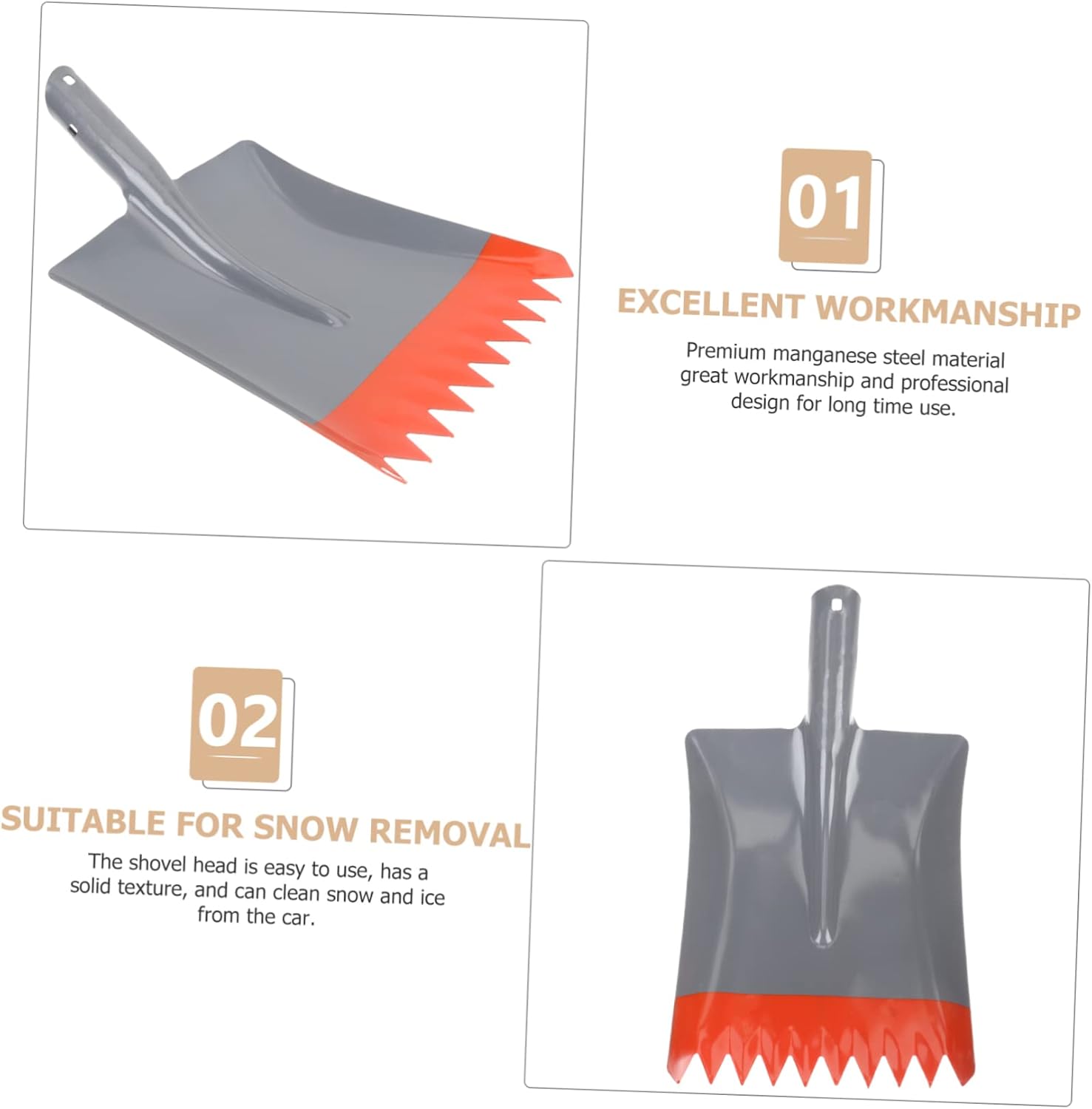 Outdoor Heavy Duty Ice Breaking Shovel Replaceable Metal Deicing Tool for Efficient Removal and Ice Scraping Durable and Portable Design for All Weather Conditions
