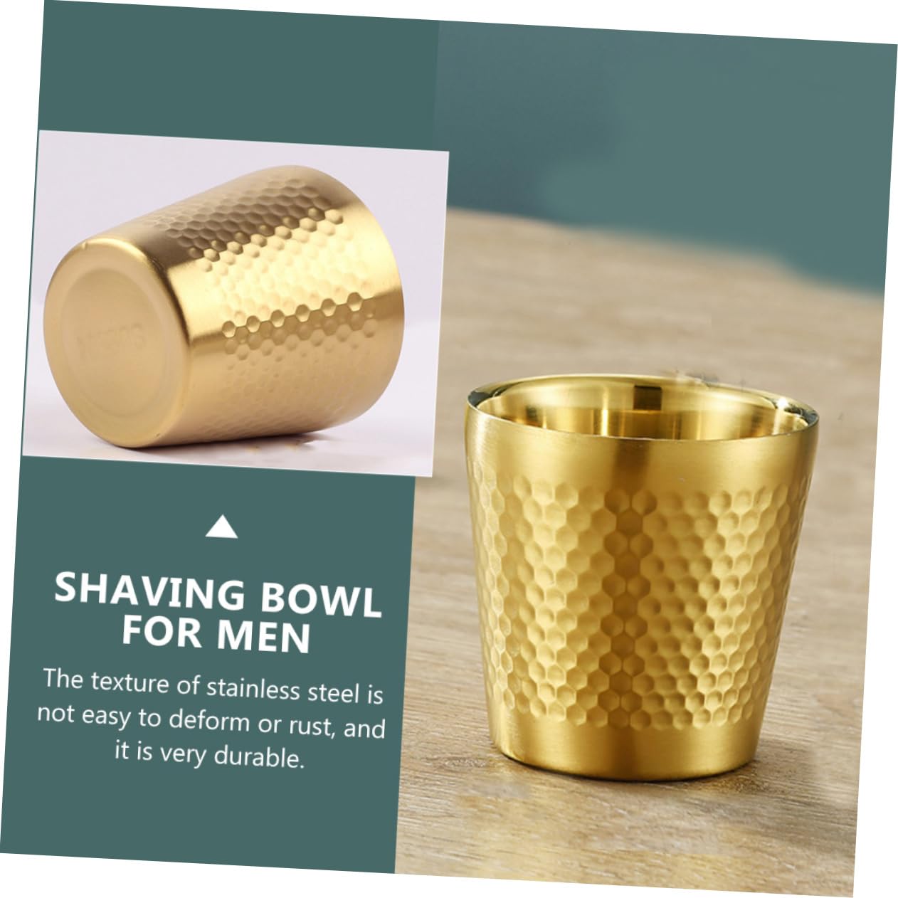 Healeved 4piezas Tazón De Afeitar De Acero Inoxidable Tazón De Jabón Para Hombres Para Uso Diario Casa o Barbería Resistente y Duradero