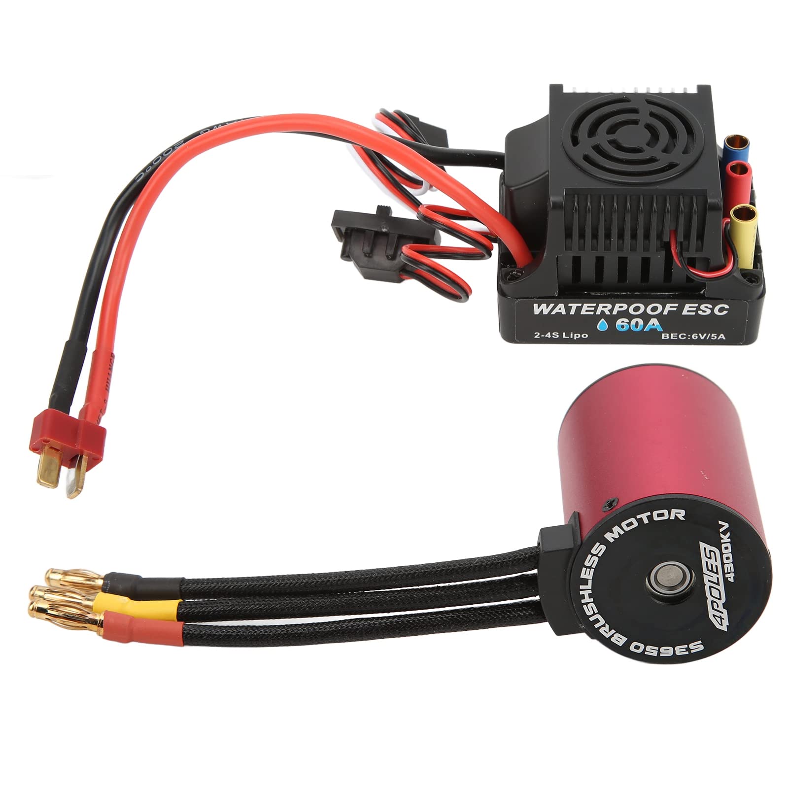 Yctze Silnik Bezszczotkowy 3650 4300KV z kombinacją 60A ESC do Samochodów RC /10 – Wysoka wydajność i wydajność