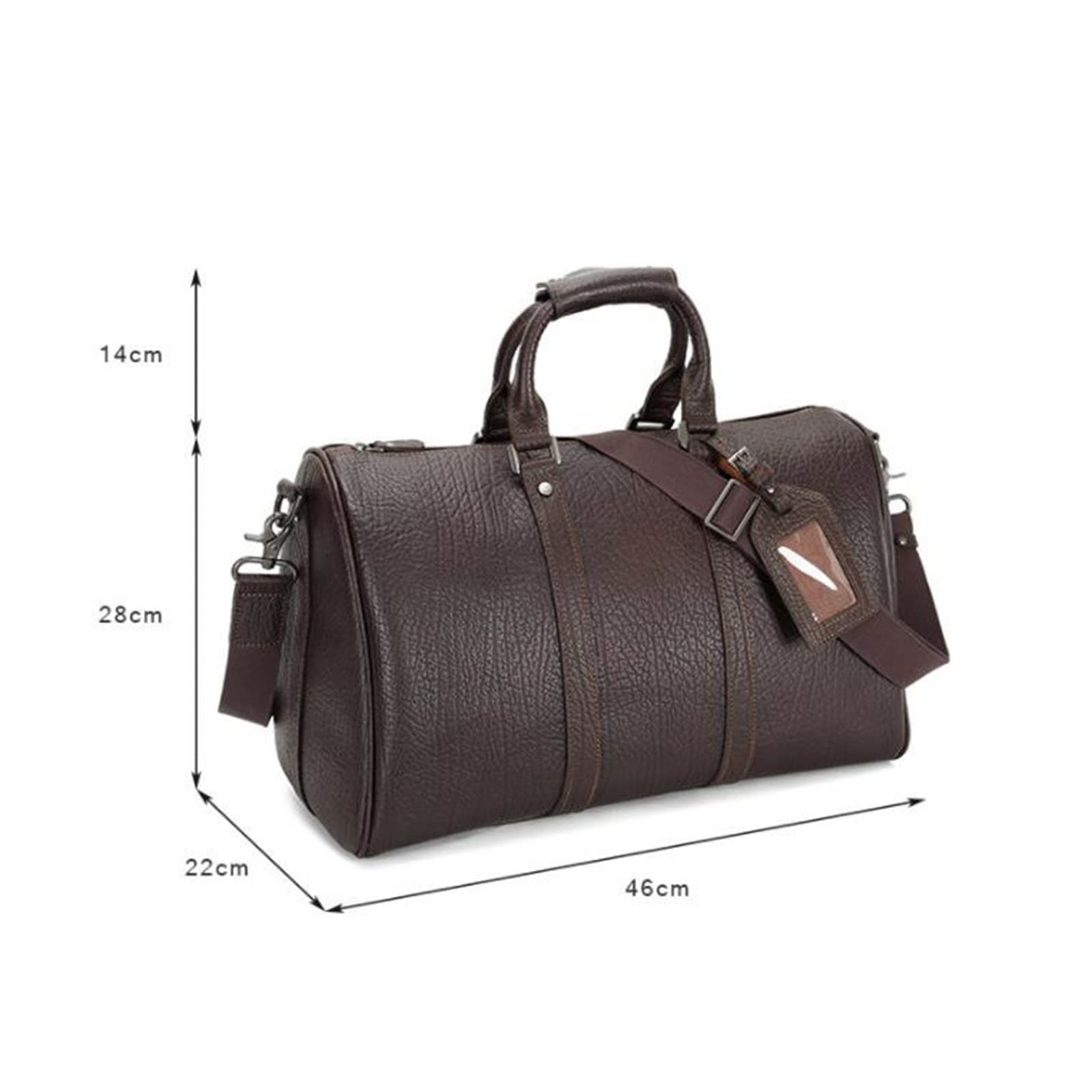 Bolso de Equipaje de Mano para Hombre Bolso de Viaje Cuero Travel Gym Sports Fin Semana para Mujeres Hombres