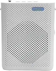 Caixa de Som Amplificador de Voz Bluetooth 5.3 com Microfone e Subwoofer Integrado TWS para Professores e Palestrantes (Branco)