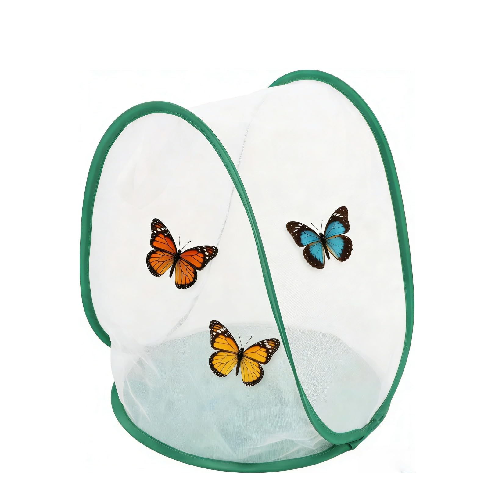 Siedlisko Motyla, Przezroczysta Klatka dla Owadów Monarch Butterfly Składana Obudowa Motylkowa z Przenośnym Uchwytem do Użytku w Pomieszczeniach na Zewnątrz, 13,2 X 13 X 14,4 Cala