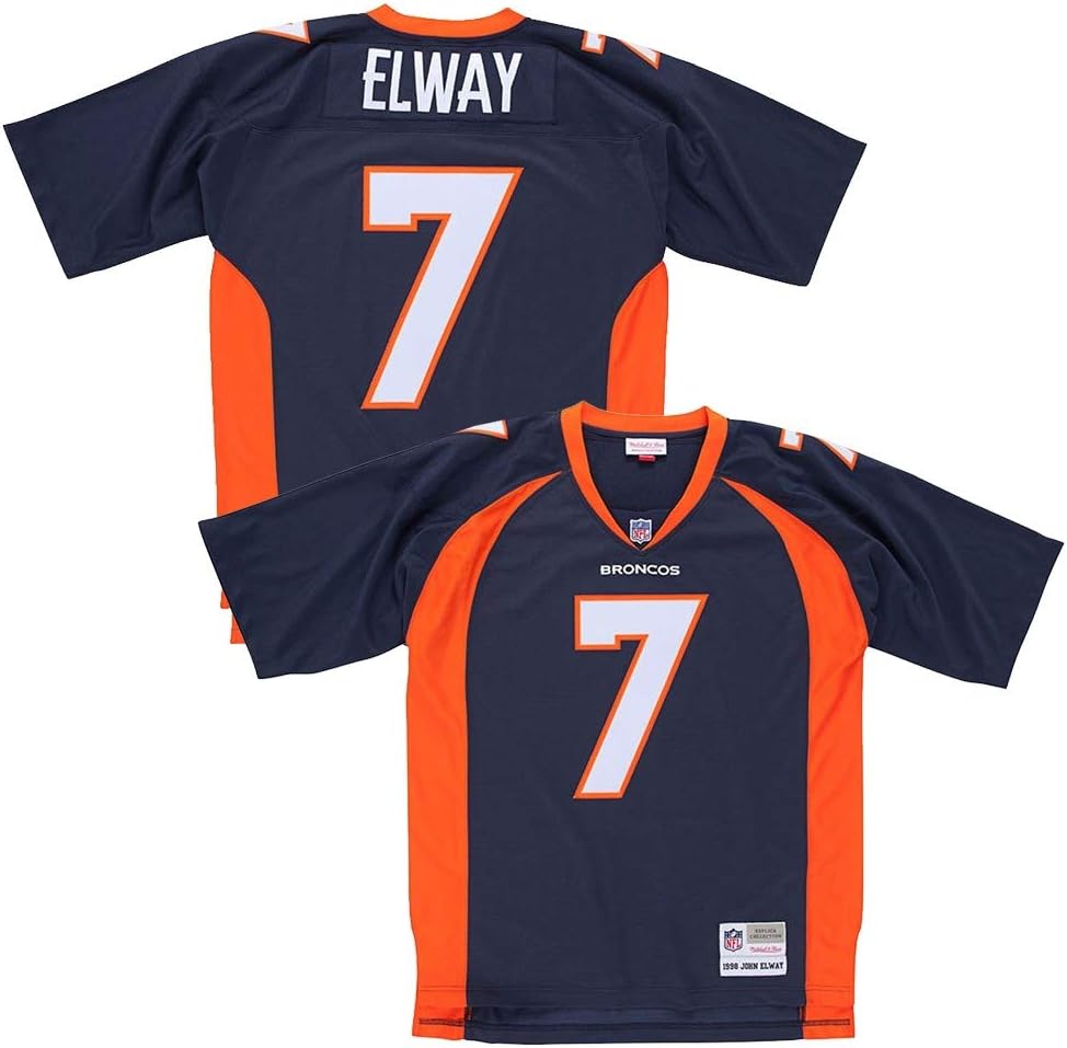 Mitchell & Ness John Elway Denver Broncos Navy Throwback Jersey