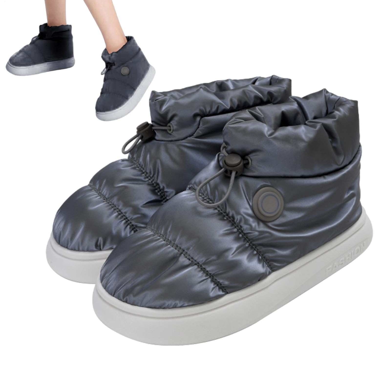 Scarpe riscaldanti, stivali riscaldati - Stivale da neve invernale | antiscivolo riscaldato - Scarpe riscaldate da uomo ricaricabili, scarpe scaldapiedi elettriche, scarpe termiche termiche per