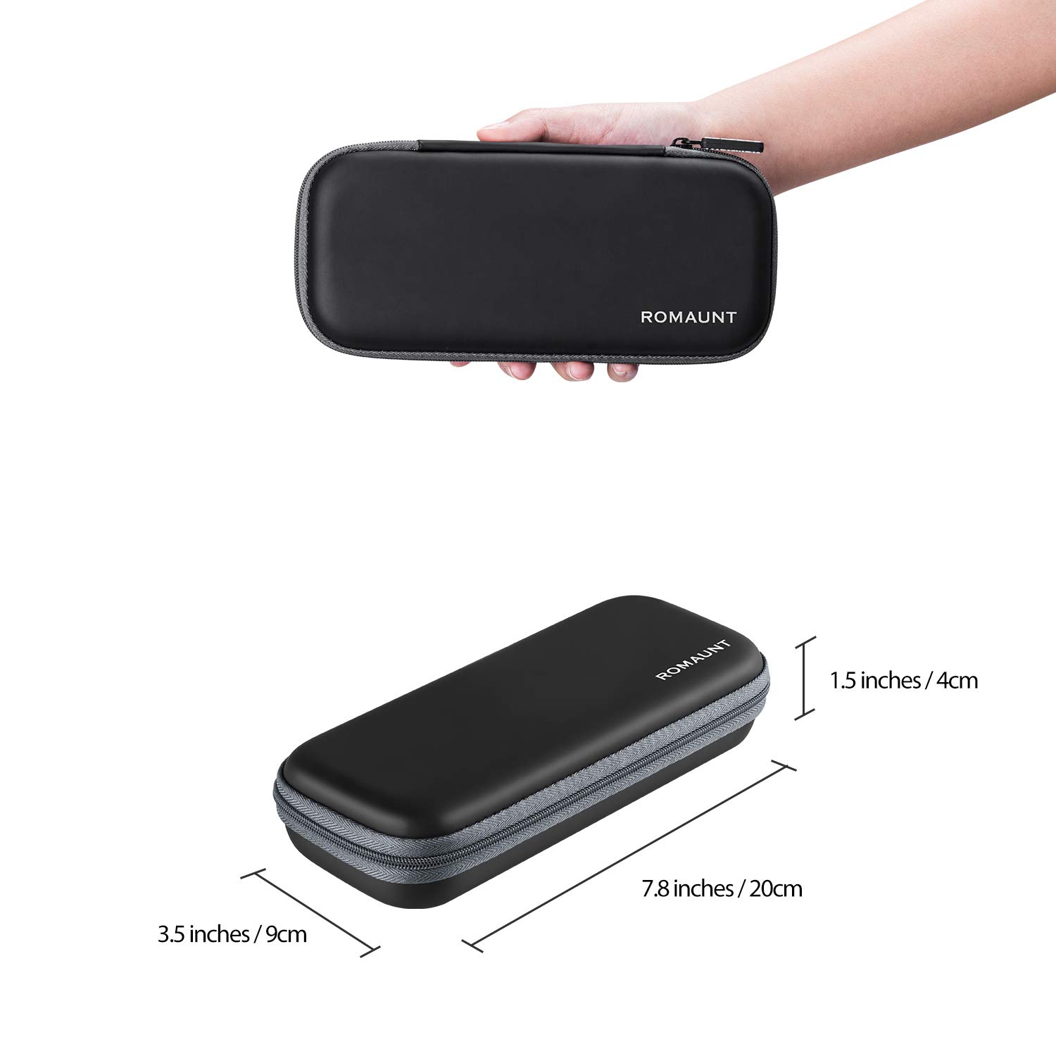 ROMAUNT Custodia da viaggio compatibile con capsule Nespresso OrignalLine, accessorio per macchina da caffè portatile, custodia protettiva per cialde di caffè con schiuma PU, contiene 10 cialde (nero)