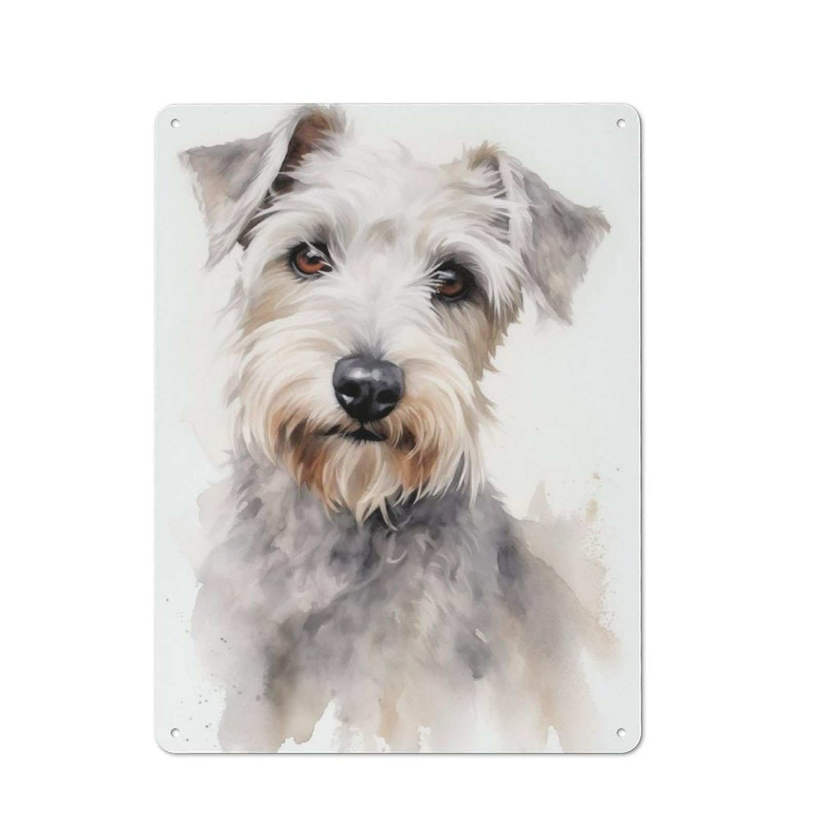 Junmoney Sealyham Terrier Painting For Garden Room Or Summerhouse, Retro Tin Sign 40X30cm, Suited To Wall Displays In Garden Rooms And Summerhouses
