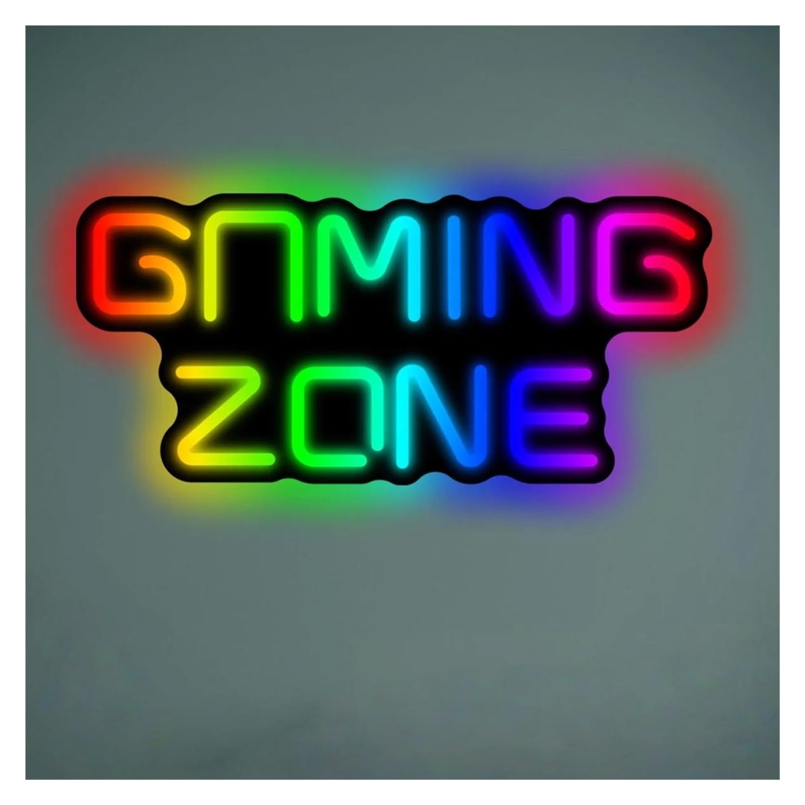 Luci al Neon Da Parete Insegna Al Neon Gaming Zone Con Luce Dimmerabile Per Sala Giochi Taverna, Camera Da Letto Amante Dei Videogiochi Negozio Festa Decorazione 40.6cmx18.6cm