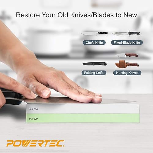 Miniatura 3 de POWERTEC 71583 Piedra de afilar cuchillos 2 grano lateral 30008000 Waterstone