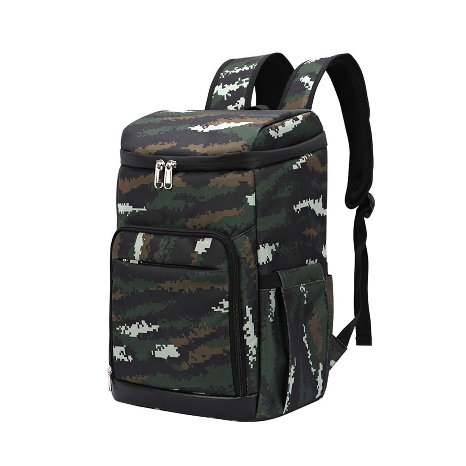 QARNBERG Cooler Backpack Viaje al Aire Libre Playa Picnic Mochila Aislamiento térmico Cerveza Engrosada Cooler Mochila Bolsa 24-28L Bolsa de Hielo Impermeable (Camuflaje pequeño)