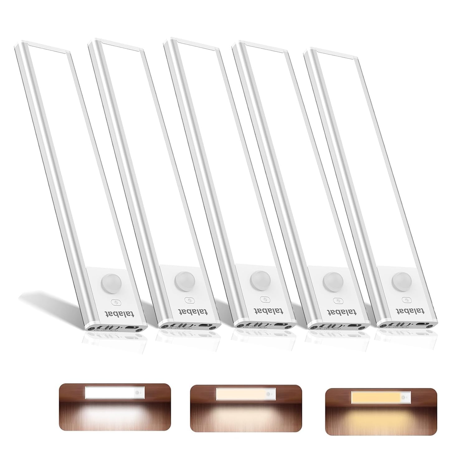 Talabat® New LED 36 Motion 3 Mode Sensor Cabinet Light, Under Counter Closet Lighting USB Rechargeable Kitchen Night Lights, Battery Powered, Uniform Light for Wardrobe, Cabinet (Pack of 5) (B0DF6FK79L) Amazon Price History, Amazon Price Tracker