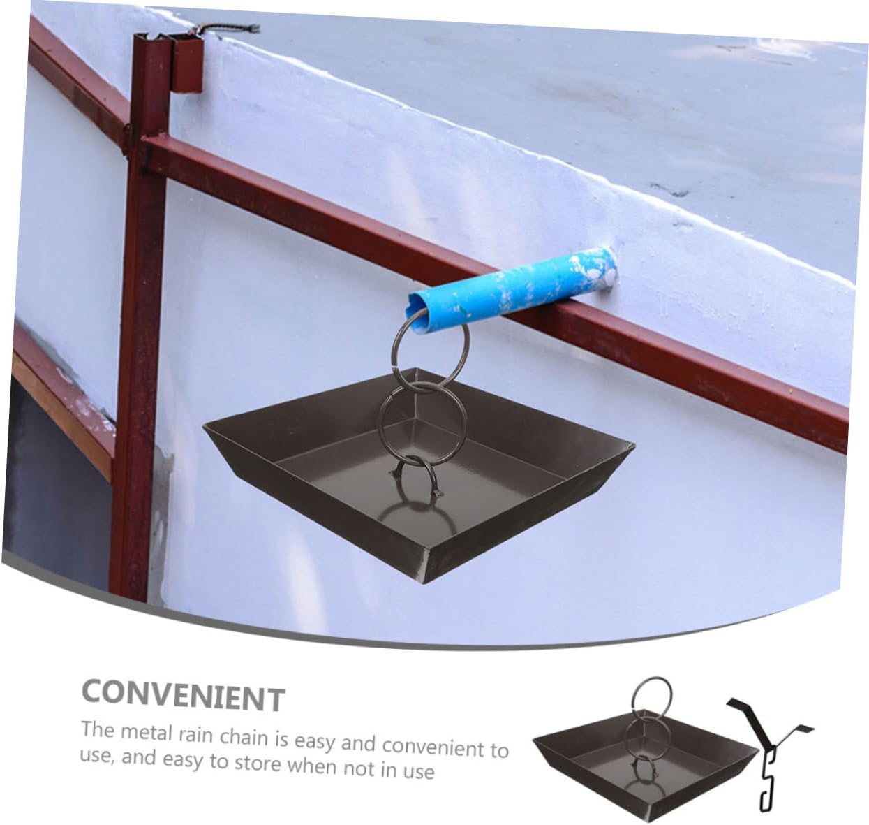 Kisangel Rain Chain Accessories Iron Material Gutter Rain Chain Hanging Decor for Garden Courtyard Home