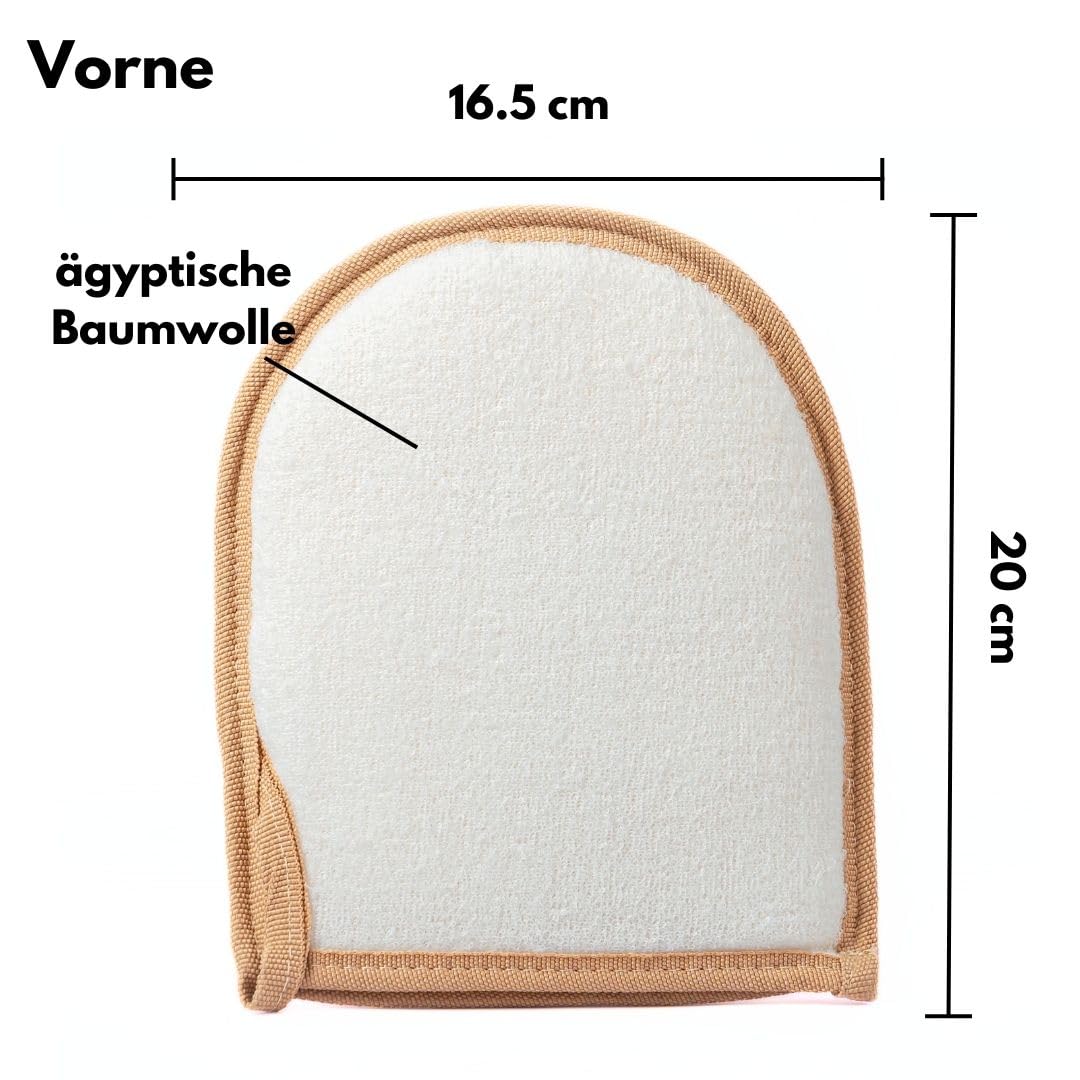 Loofahcrafts Peelinghandschuh natürlicher ägyptischer Luffa-Schwamm Luffa Waschhandschuh Badeschwamm Peelingschwamm Luffah exfoliating gloves Body Scrubber Dusch Fluff Duschschwamm Körper