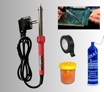 4'lü Lehim Makinesı Seti 60w Havya Kalemi Tel Lehim Pastası Elektrik Bandı